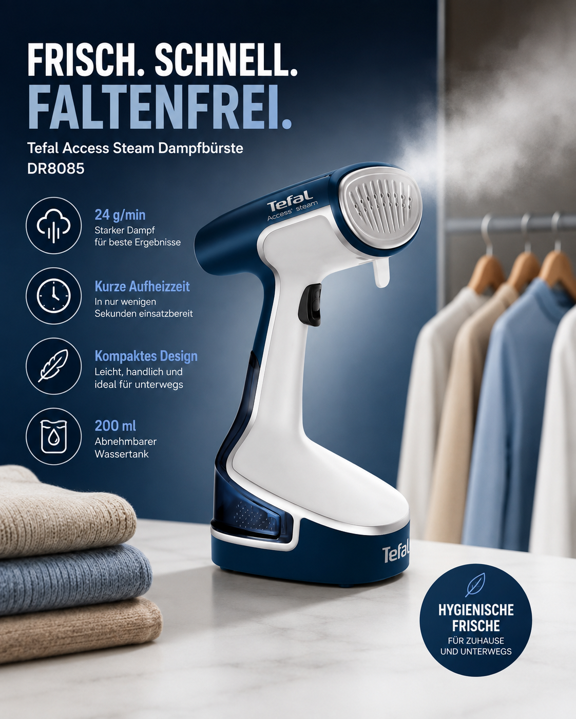 Tefal Access Steam DR8085 Dampfglätter