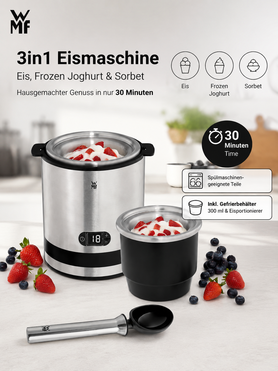 WMF KÜCHENminis 3-in-1 Eismaschine